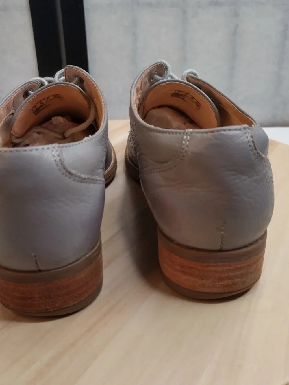 Clarks Netley Bloom Leather Gray Oxfords Women US 6.5M
